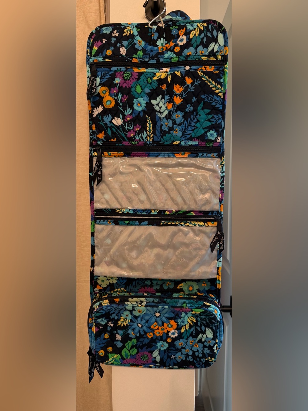 Vera Bradley Iconic Travel Hanging Organizer – Midnight Blues Cosmetic Case
